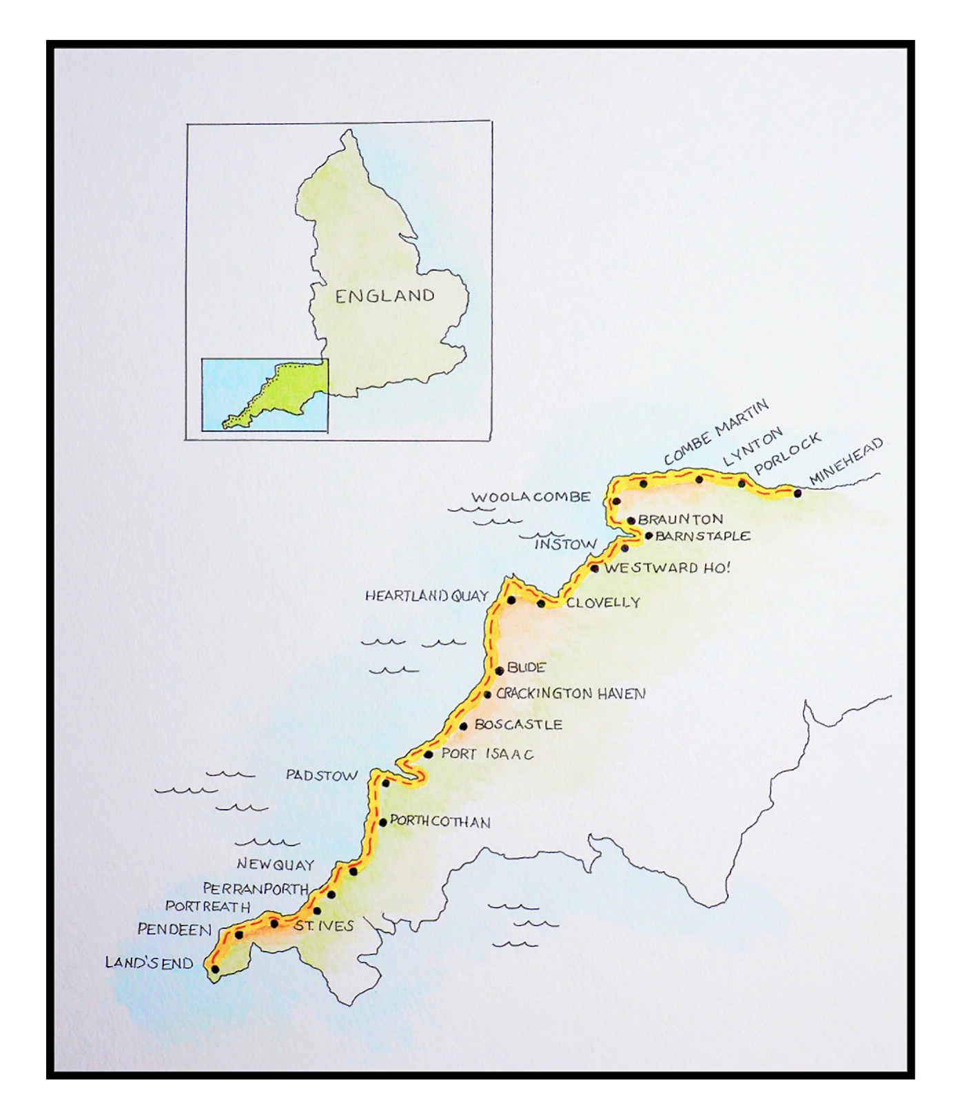 England Map | Books and my backpack